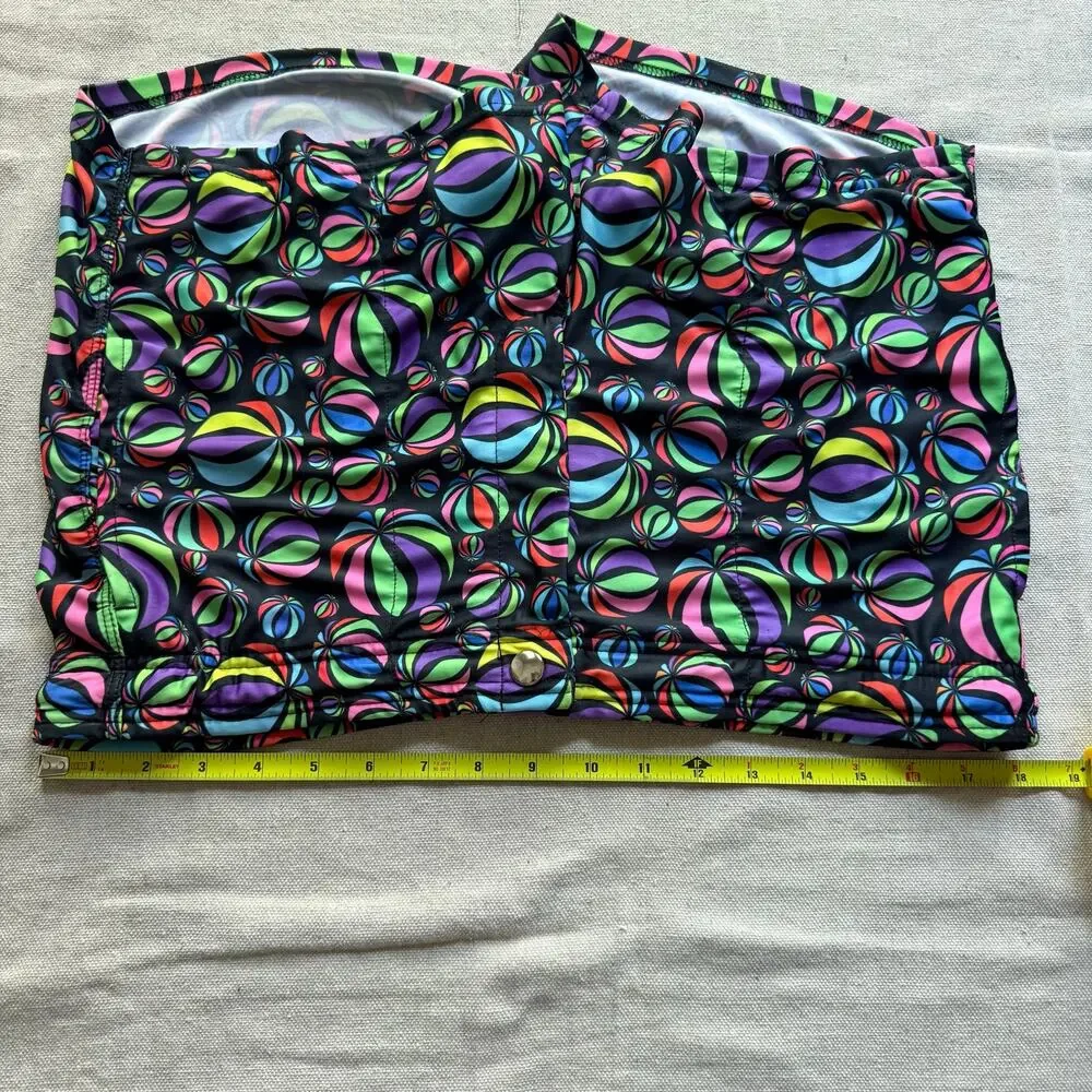 Ball Beachwear Swim Shorts Men's XL Pool Retro Psychedelic Geometric Pattern